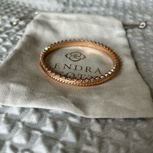 Kendra Scott Women's Rose Gold Crown Rhinestone Bangle Bracelet Stackable Girlie